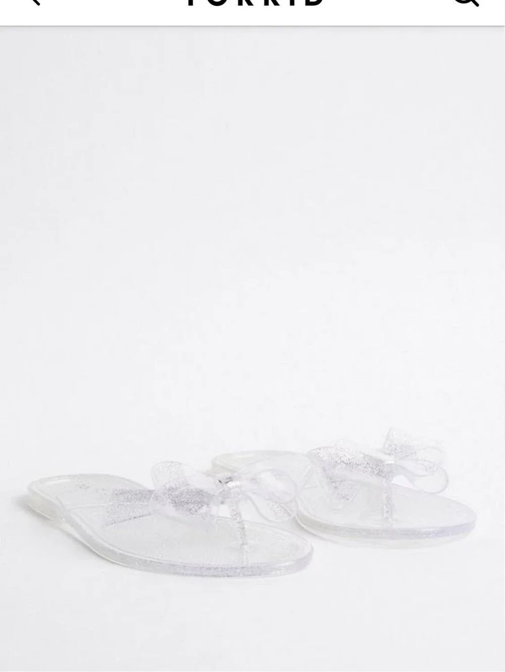 Torrid 7WW Clear And Metallic Silver JELLY Sandals - New